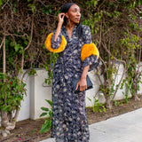 Marlene Wrap Dress in Golden Dandelion