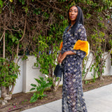 Marlene Wrap Dress in Golden Dandelion
