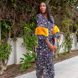 Marlene Wrap Dress in Golden Dandelion