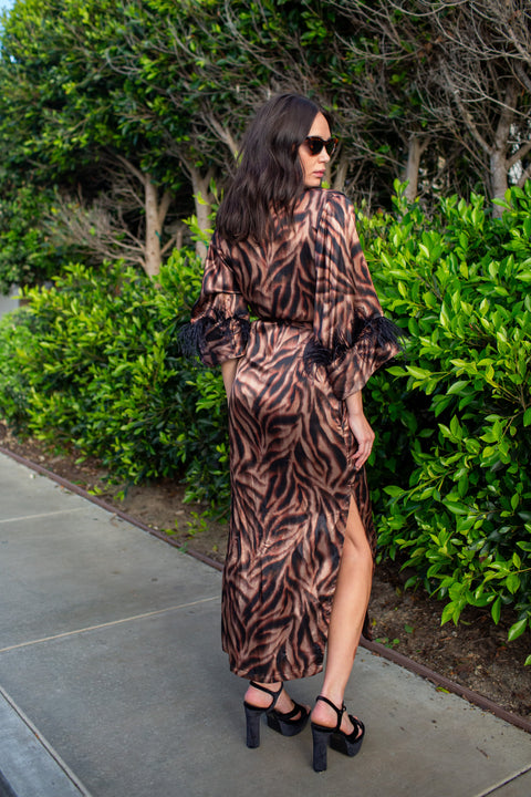 Marlene Wrap Dress in Night Flame