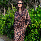 Marlene Wrap Dress in Night Flame