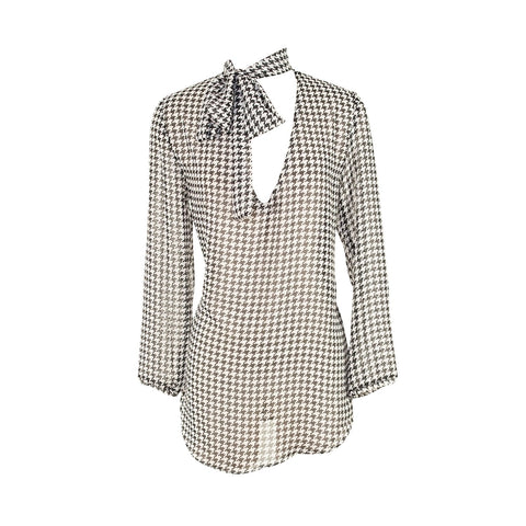 Anjelica Tie Front Top in Mod Moment