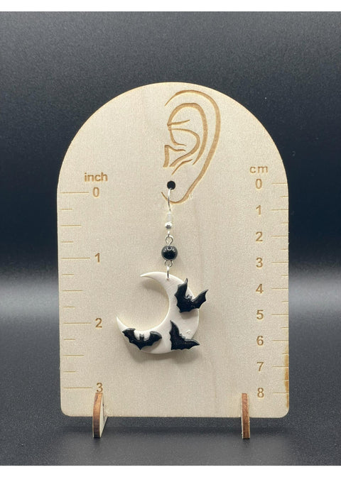 Salem Moon and Bats Earrings
