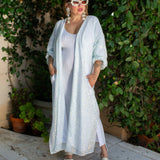 Moonstone Blanc Sequin Cocoon Jacket