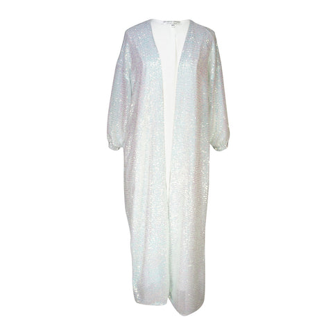 Moonstone Blanc Sequin Cocoon Jacket