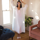 Moonstone Blanc Sequin Cocoon Jacket