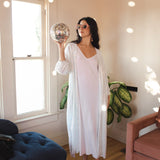 Moonstone Blanc Sequin Cocoon Jacket