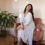 Moonstone Blanc Sequin Cocoon Jacket