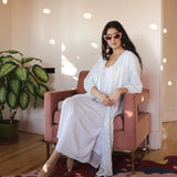 Moonstone Blanc Sequin Cocoon Jacket