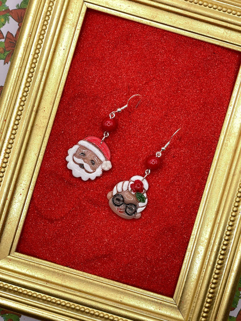 Mr & Mrs Santa Claus Earrings