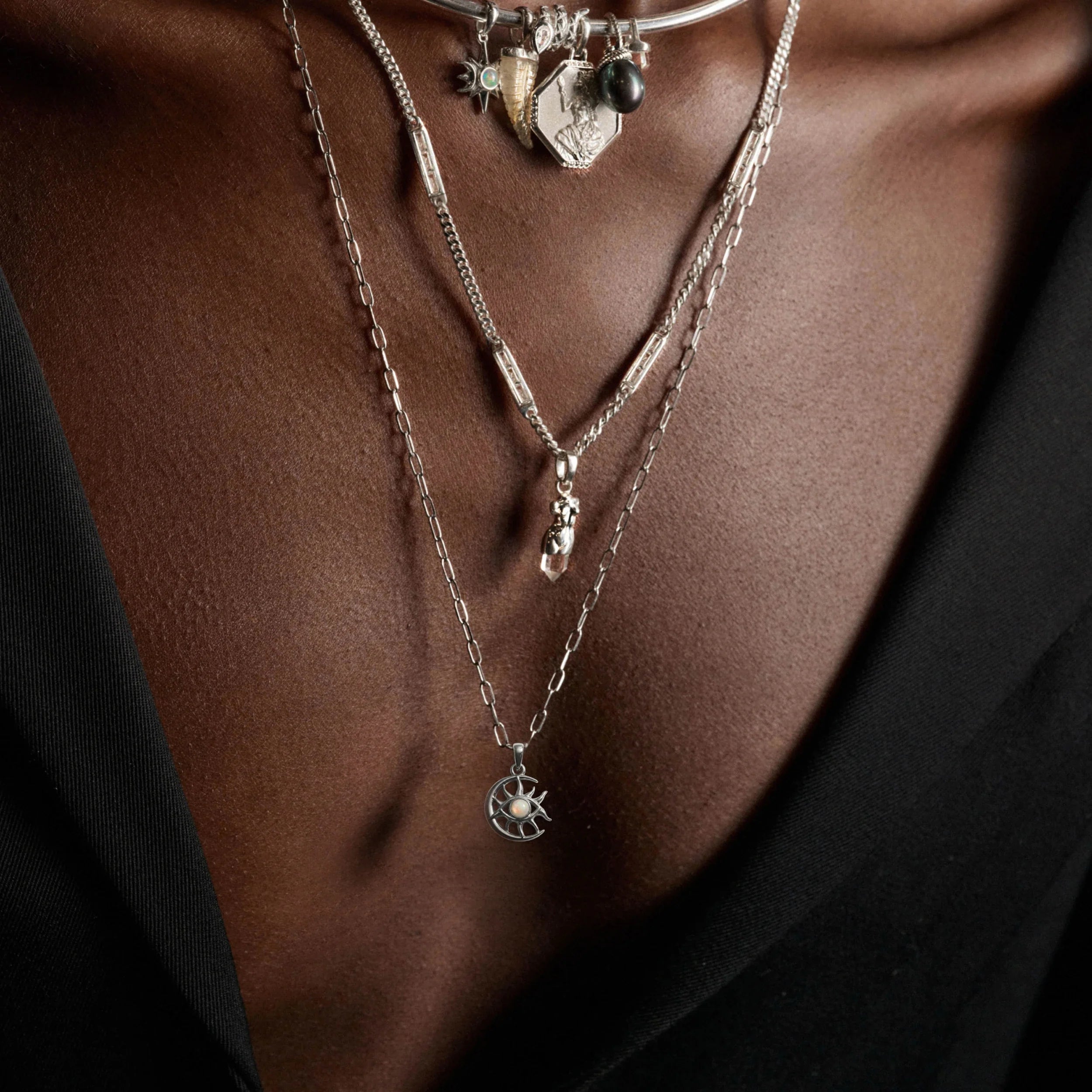 Cosmic Moon Eye Necklace