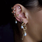 Hands of Fate Pearl Stud Earrings