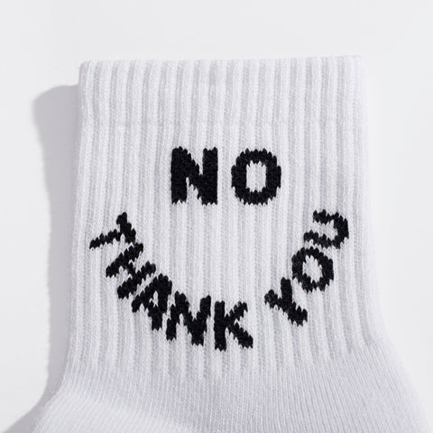No Thank You Quarter Crew Socks