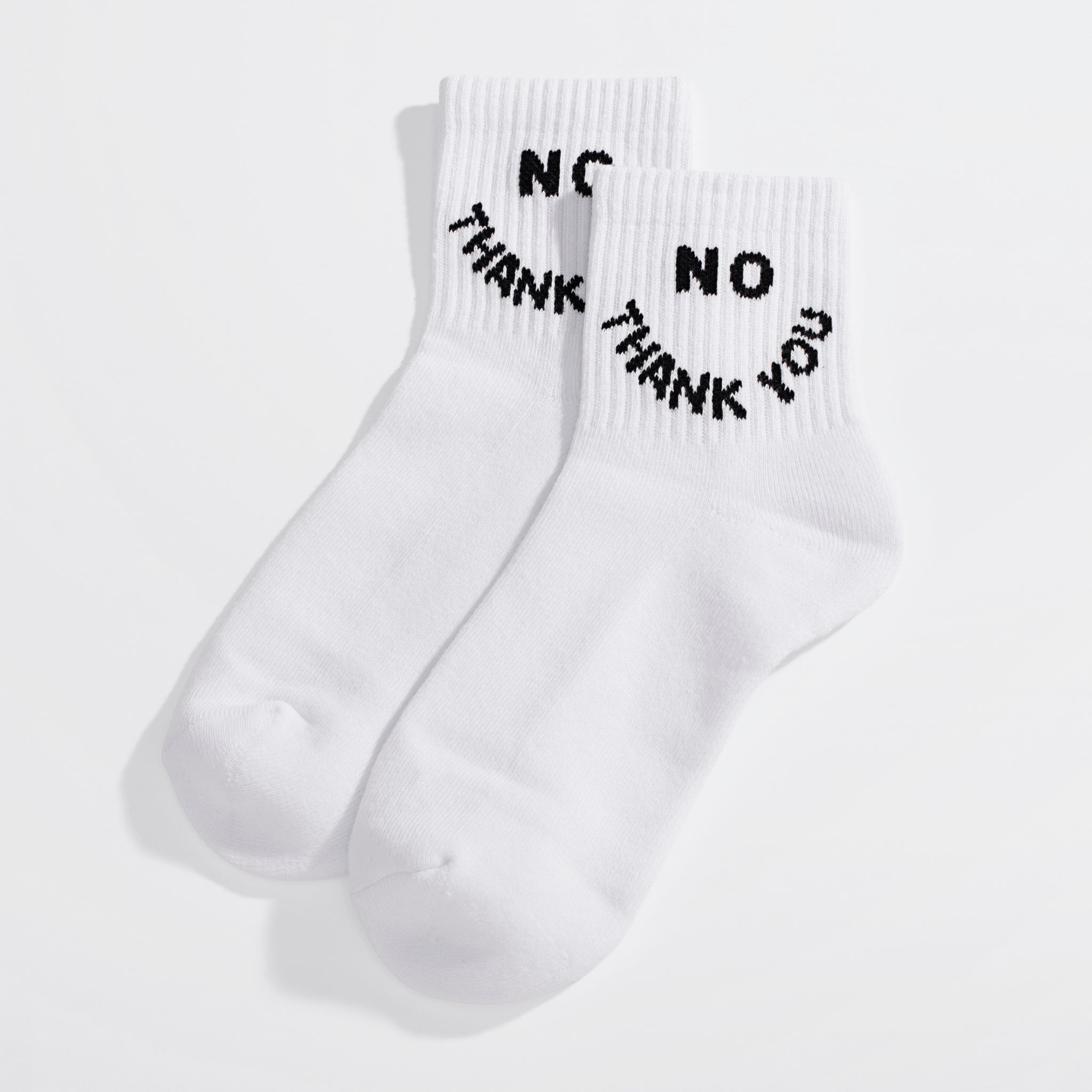 No Thank You Quarter Crew Socks