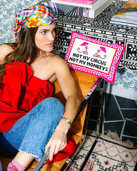 Needlepoint Pillow - Not My Circus