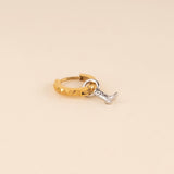 Studded Huggie Hoop Earrings