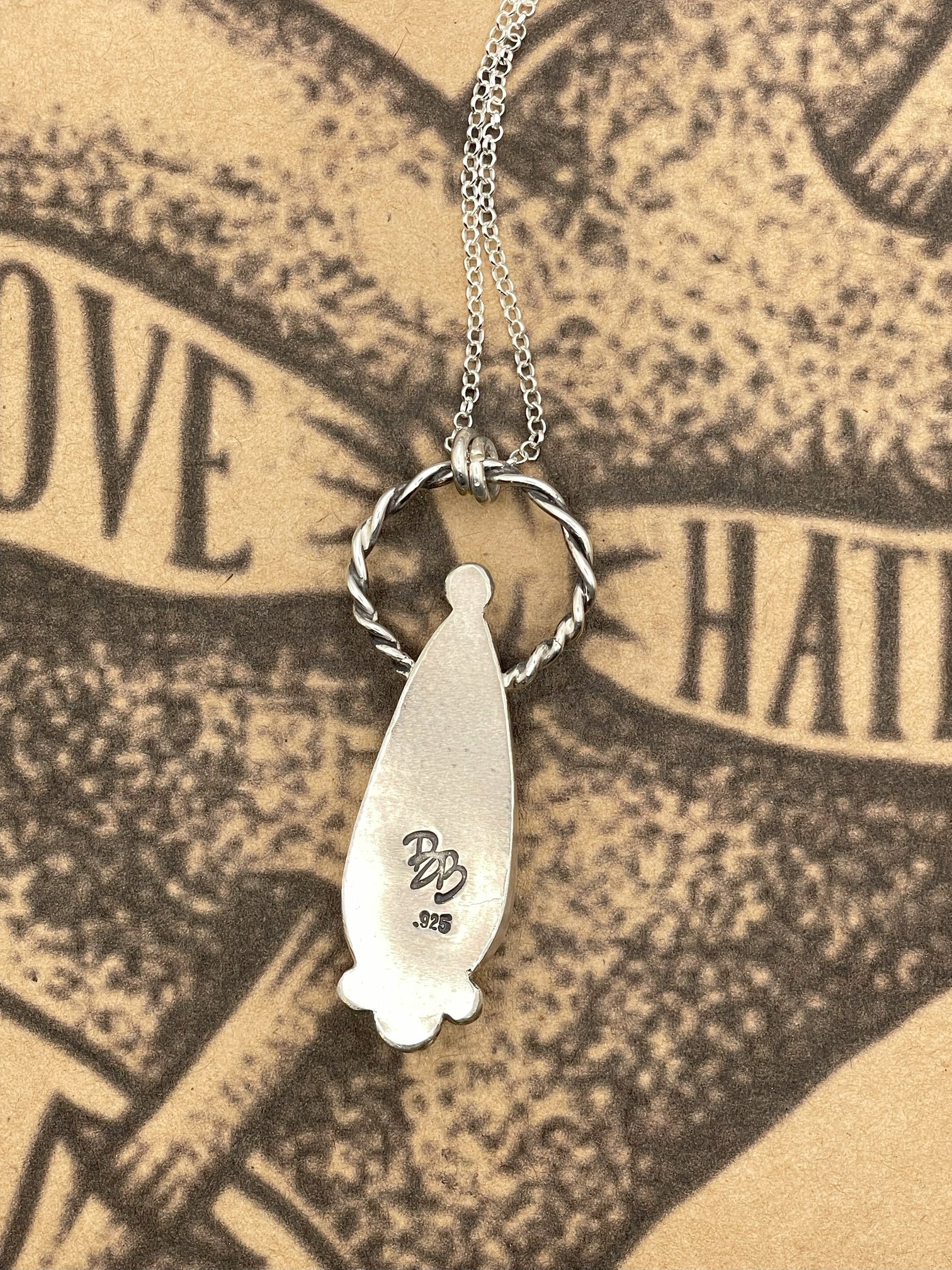Sterling Silver Boulder Opal Pendant Necklace