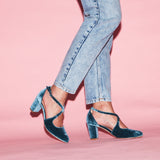 Oren Velvet Mary Jane Heels