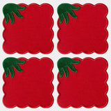 Octaevo Cocktail Coasters - Tomato (Set of 4)