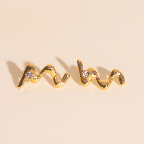 Wave Whisper Stud Earrings