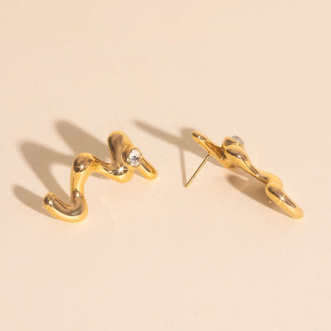 Wave Whisper Stud Earrings
