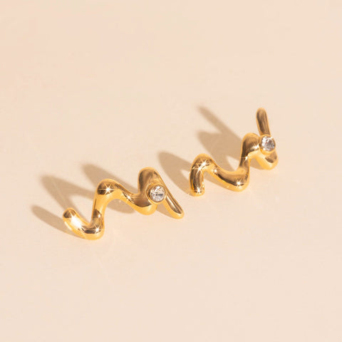 Wave Whisper Stud Earrings