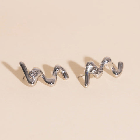 Wave Whisper Stud Earrings