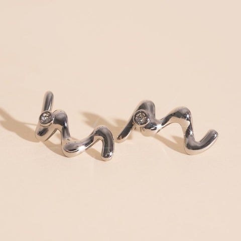 Wave Whisper Stud Earrings