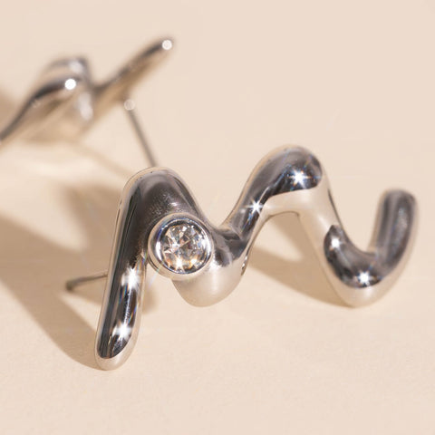 Wave Whisper Stud Earrings