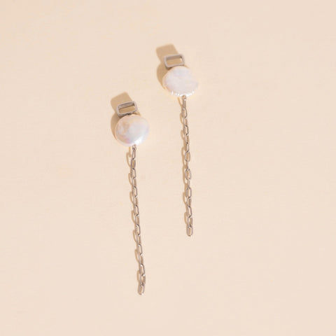 Pearl Whim Chunky Huggie Hoop Charms