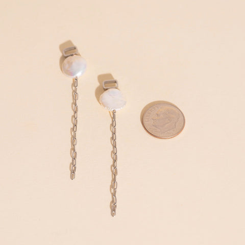 Pearl Whim Chunky Huggie Hoop Charms