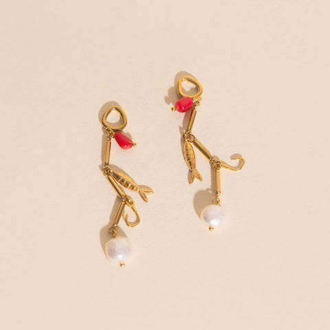 Ocean Bait Huggie Hoop Charms