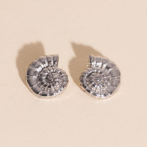 Shell Swirl Stud Earrings