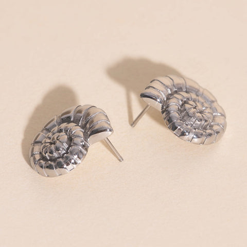 Shell Swirl Stud Earrings