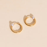 Pearl Huggie Hoop Earrings