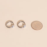 Pearl Huggie Hoop Earrings