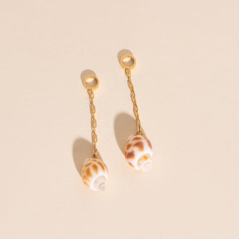 Mini Seashell Dangle Huggie Hoop Charms