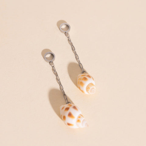 Mini Seashell Dangle Huggie Hoop Charms