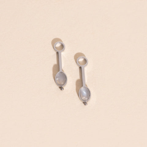 Gem Drop Huggie Hoop Charms