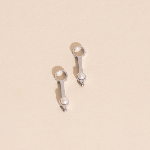 Mini Pearl Drop Huggie Hoop Charms