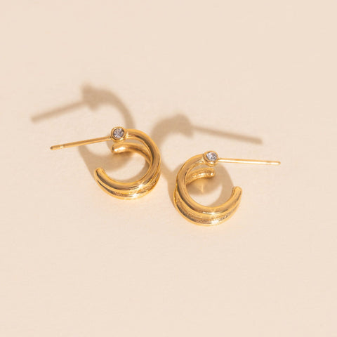 Mini Loop Stud Earrings
