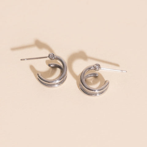 Mini Loop Stud Earrings