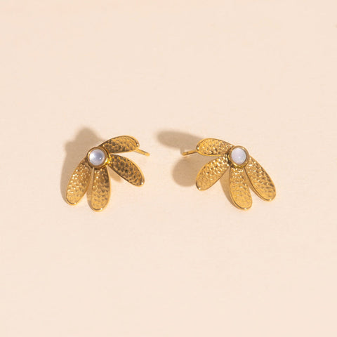 Mini Half Bloomed Stud Earrings