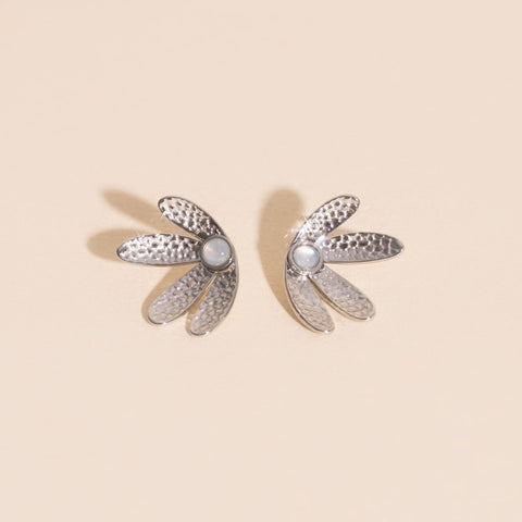 Mini Half Bloomed Stud Earrings