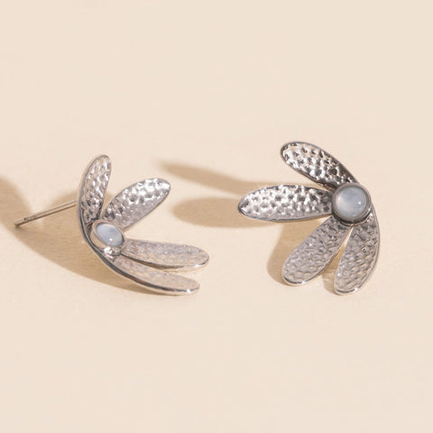 Mini Half Bloomed Stud Earrings