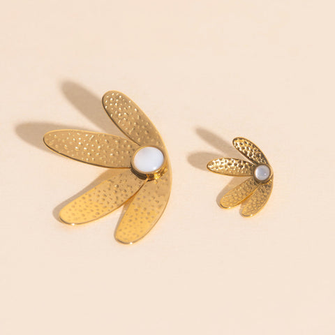 Mini Half Bloomed Stud Earrings