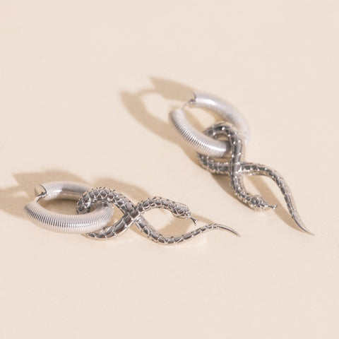Snake Chunky Huggie Hoop Charms