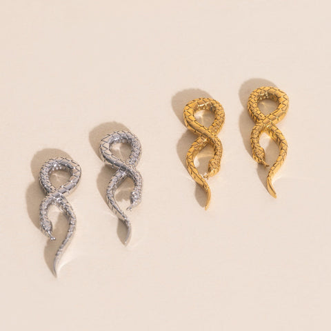 Snake Chunky Huggie Hoop Charms