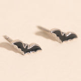 Black Bat Stud Earrings