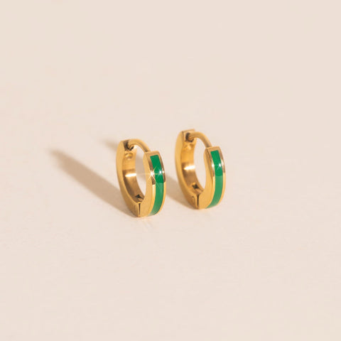 Color Tiny Huggie Hoop Earrings